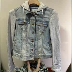 Sonoma Denim & Hooded Sweatshirt Jacket